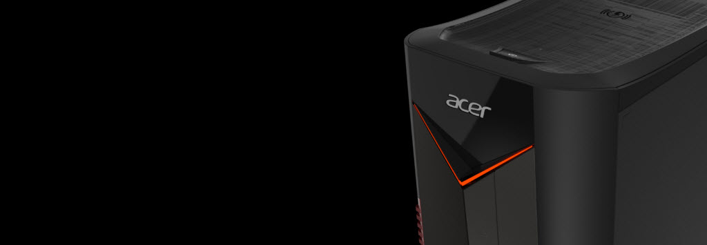 Acer Nitro 50 Desktop Tower Angled Down to the Left