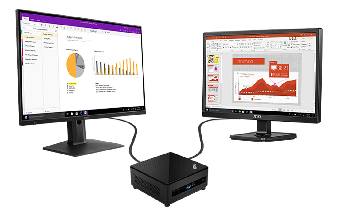 Cubi 5 is connecting two external display at the same time