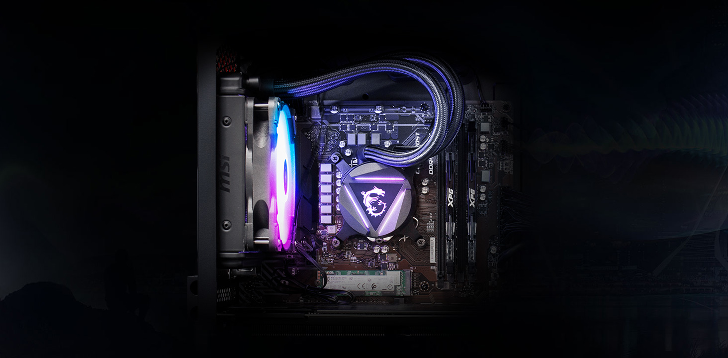 120mm liquid cooler in the case. 