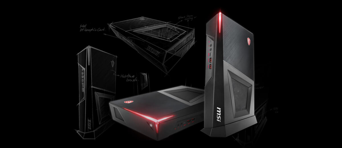 The product image of the compact gaming desktop.