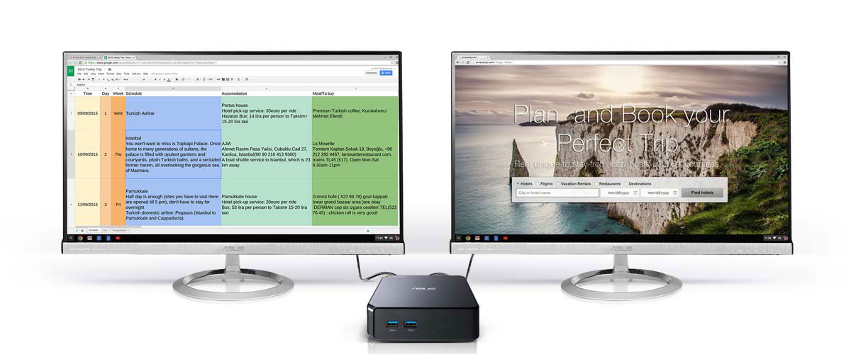 Dual display productivity