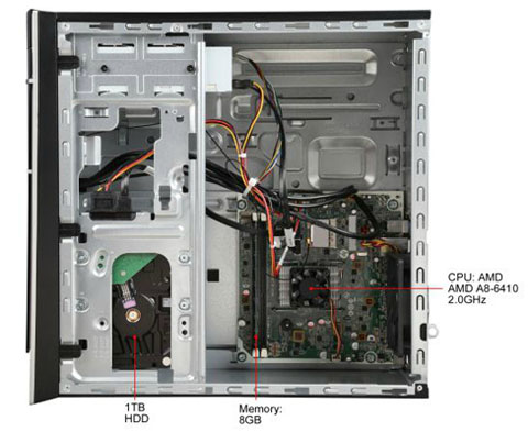 Refurbished: HP Desktop Computer Pavilion 500-467C A8-6000 Series A8 ...