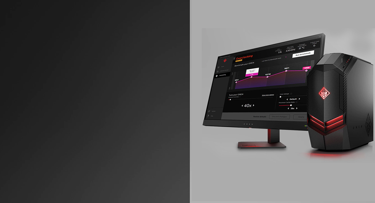 HP Desktop Computer Omen 880-040 AMD Ryzen 7 1800X 16GB DDR4 2TB