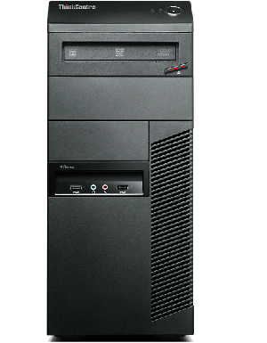 A desktop is facing front