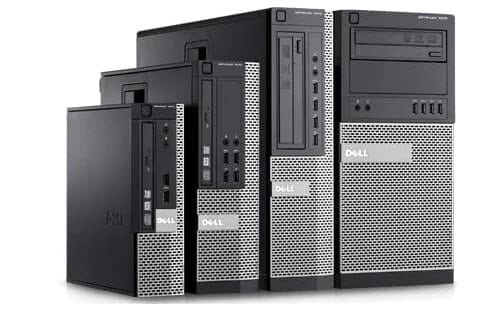 OptiPlex 7010 desktop in four different form factors