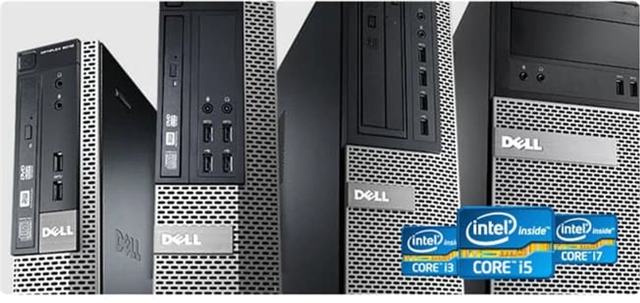 OptiPlex 7010 desktop in four form factors and three Intel Core logos