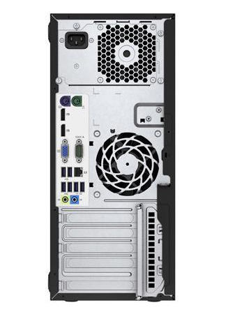 The rear panel of EliteDesk 800 G2 Tower PC shows all kinds of connectors.
