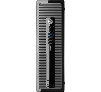 Front view of ProDesk 400 G1 Small Form Factor in standing position   