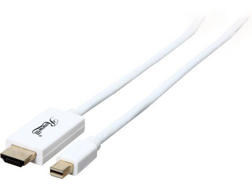 Rosewill RCDC-14031 - 10-Foot White Mini DisplayPort to HDMI 32AWG Cable - Male to Male
