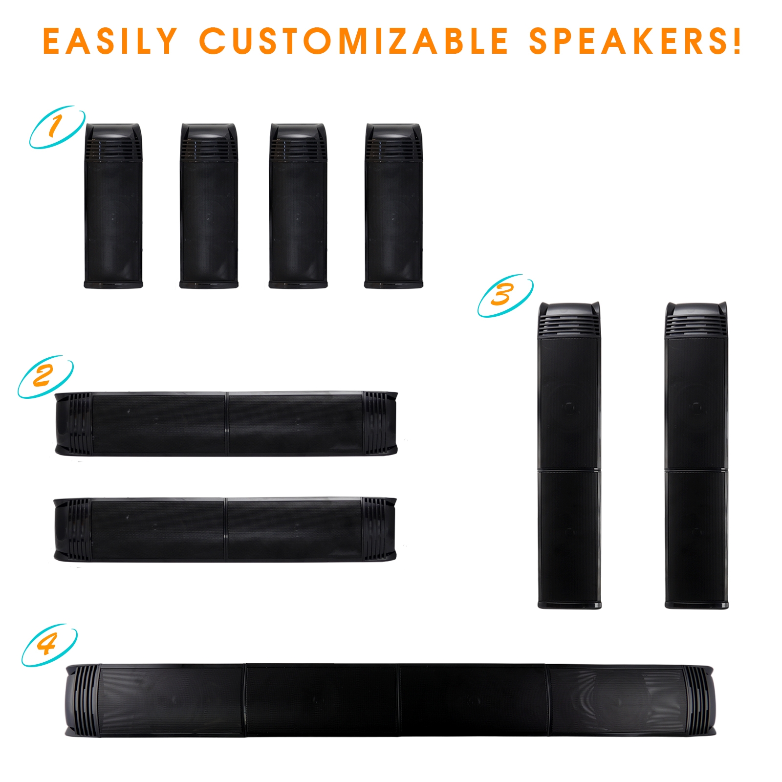 BeFree Sound 2.1 Channel Surround Sound Bluetooth Speaker System