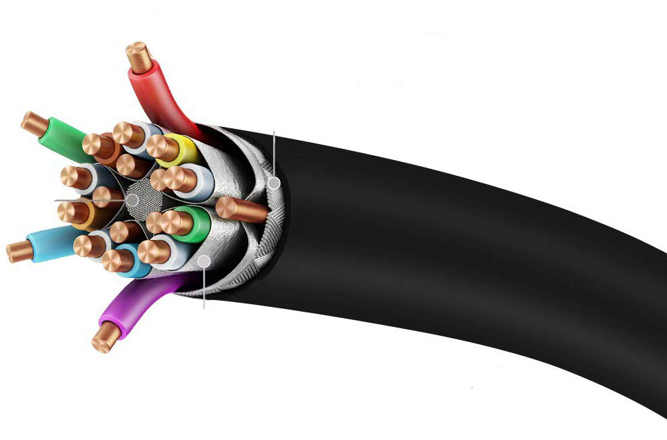 diagram of how the cable connects to various devices