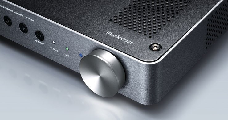 WXA-50 MusicCast Wireless Streaming Amplifier metal body close-up