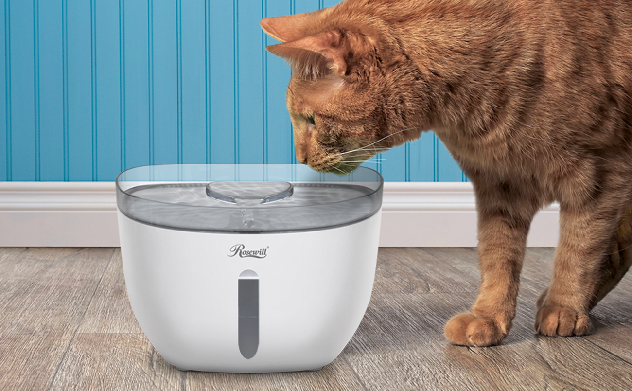 Rosewill Automatic Pet Feeder Food Dispenser for Cat or Dog, Up to