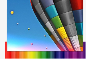 Color Spectrum Graphic Showing Colorful Air Balloons