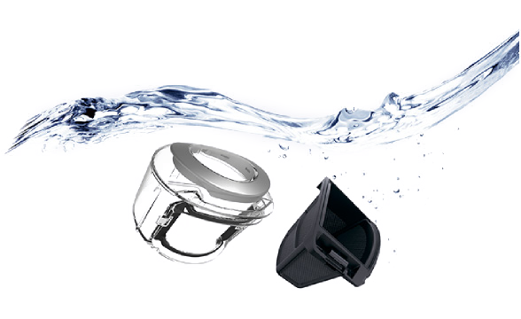 the container and filter of the RAYCOP VCEN-100USWH vacuum