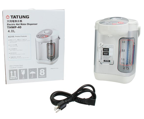 Electric Hot Water Boiler and Warmer, Hot Water Dispenser, 4.0L THWP-40  TATUNG