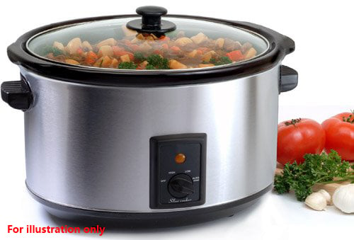 Elite Gourmet 8.5Qt. Digital Slow Cooker Stainless-Steel/Black MST