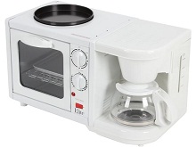 Elite Cuisine EBK-200 3-in-1 Multifunction Breakfast Center, White 