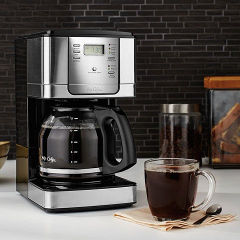 Mr. Coffee JWX Series 12-Cup Programmable Coffeemaker, Stainless Steel ...