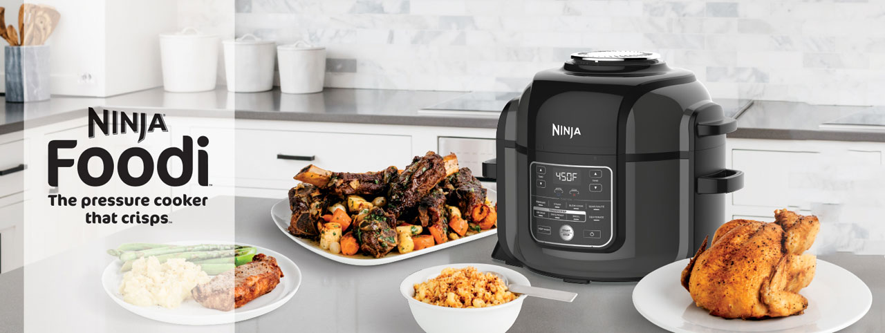 Ninja OP302 Pressure Cooker, Steamer & Air Fryer w/TenderCrisp Lid