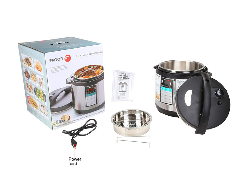 Fagor 976010396 LUX MAX Multi-Cooker, Quart, Silver