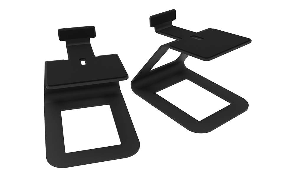 Kanto SE6 Elevated Desktop Speaker Stands for Large Speakers, Black, Pair