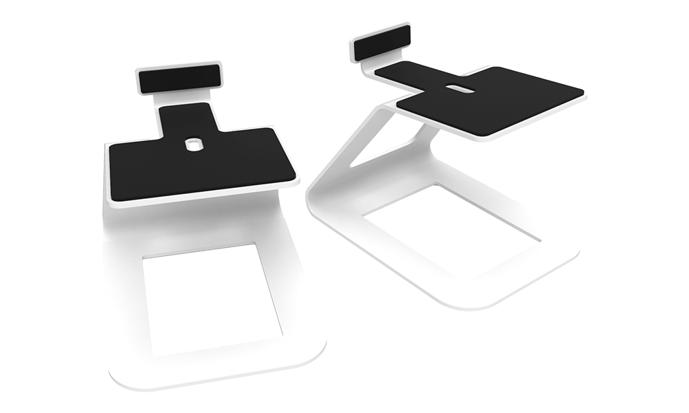 Kanto SE6 Elevated Desktop Speaker Stands for Large Speakers, Pair, White