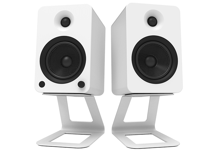 Kanto SE6 Elevated Desktop Speaker Stands for Large Speakers, Pair, White