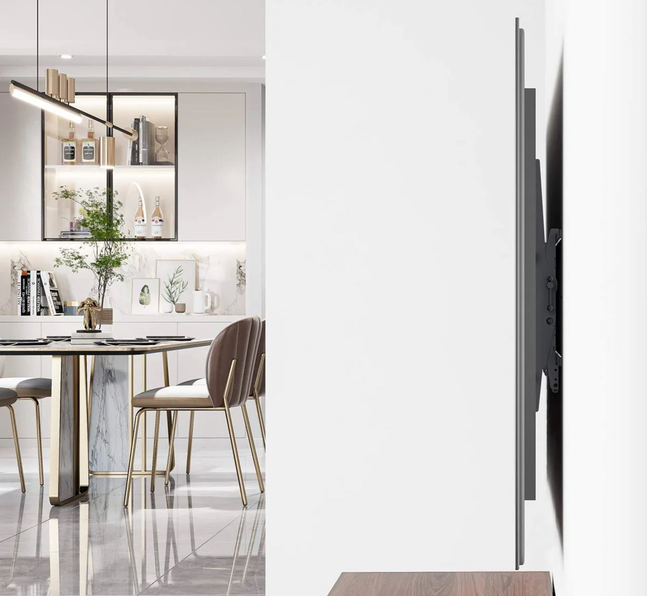 Low-Profile Tilting TV Wall Mount