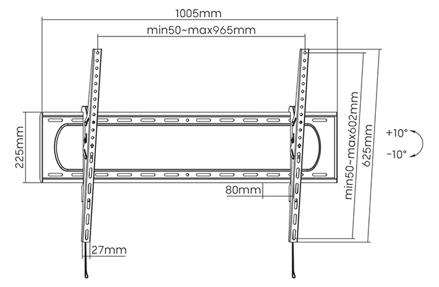 Heavy-Duty Large-Screen Tilting TV Wall Mount