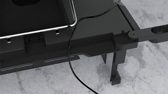 Support Réhausseur PC Portable Enermax RGB Rotatif 360° - Porte Jusqu'à 10kg Avec 3 Emplacements Périphériques - ELS001 Noir