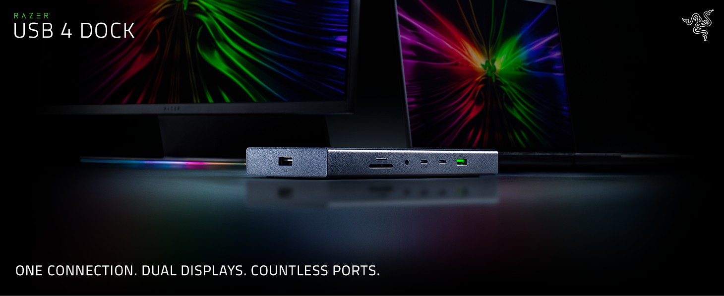 Razer USB 4 Dock 14 Ports Charging Station