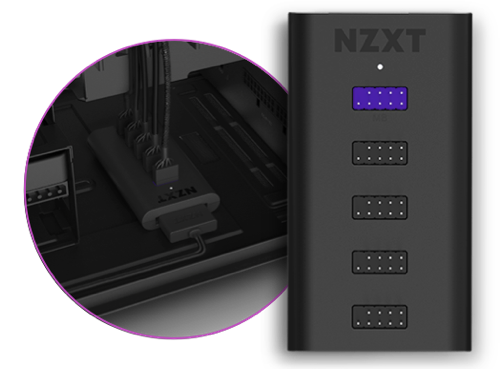 Hub USB Interne - IU01 - NZXT - Tuning & Câble - Câbles USB - Cordons USB