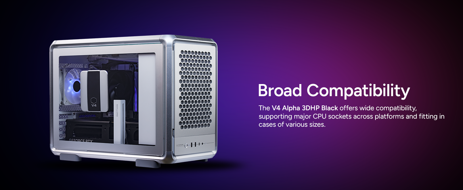 Cooler Master V4 Alpha 3DHP Black CPU Air Cooler