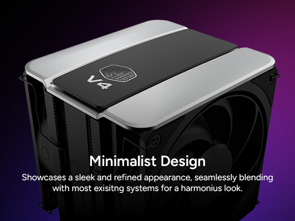 Cooler Master V4 Alpha 3DHP Black CPU Air Cooler