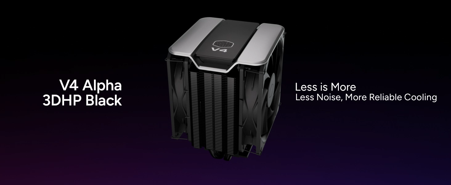 Cooler Master V4 Alpha 3DHP Black CPU Air Cooler