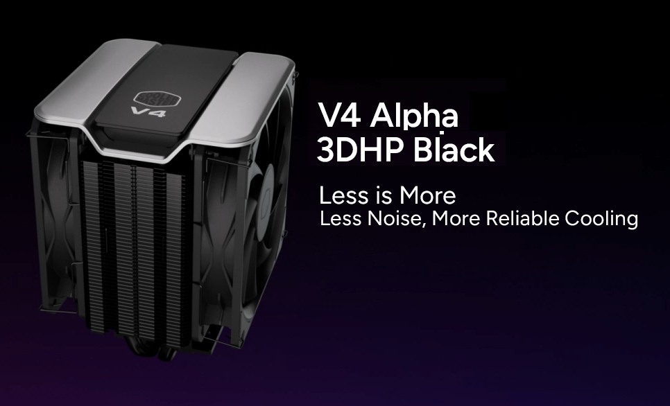 Cooler Master V4 Alpha 3DHP Black CPU Air Cooler