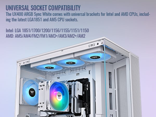 Thermaltake UX400 ARGB White Sync CPU Cooler