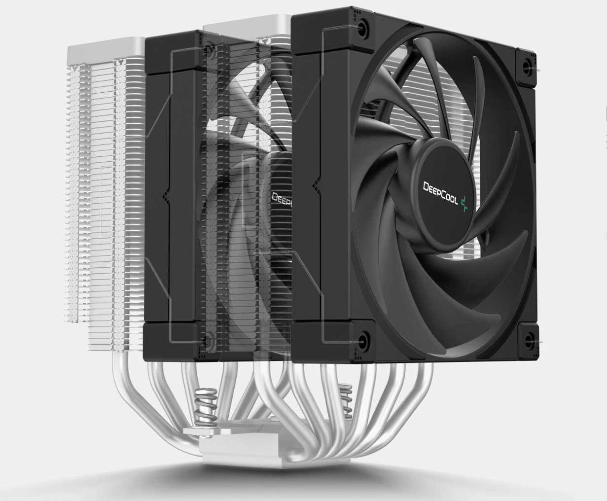 DeepCool AK620 WH High-Performance CPU Cooler, Dual-Tower Design, 2x 120mm  Fluid Dynamic Bearing Fans, 6 Copper Heat Pipes, 260W Heat Dissipation,  White. 