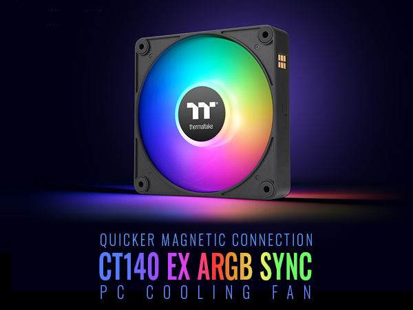 Thermaltake CT140 EX ARGB Sync PC Cooling Fan (3-Fan Pack)