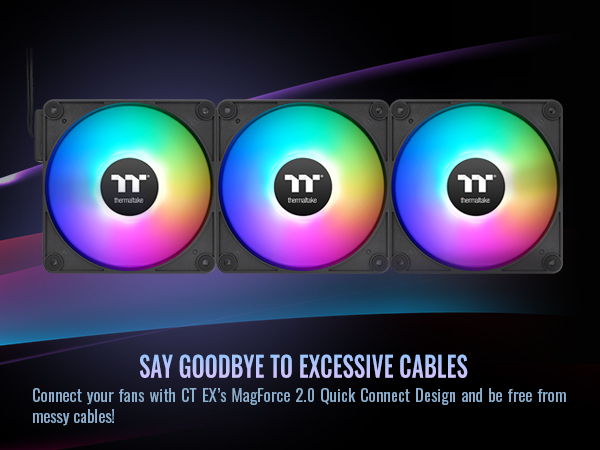 Thermaltake CT140 EX ARGB Sync PC Cooling Fan (3-Fan Pack)