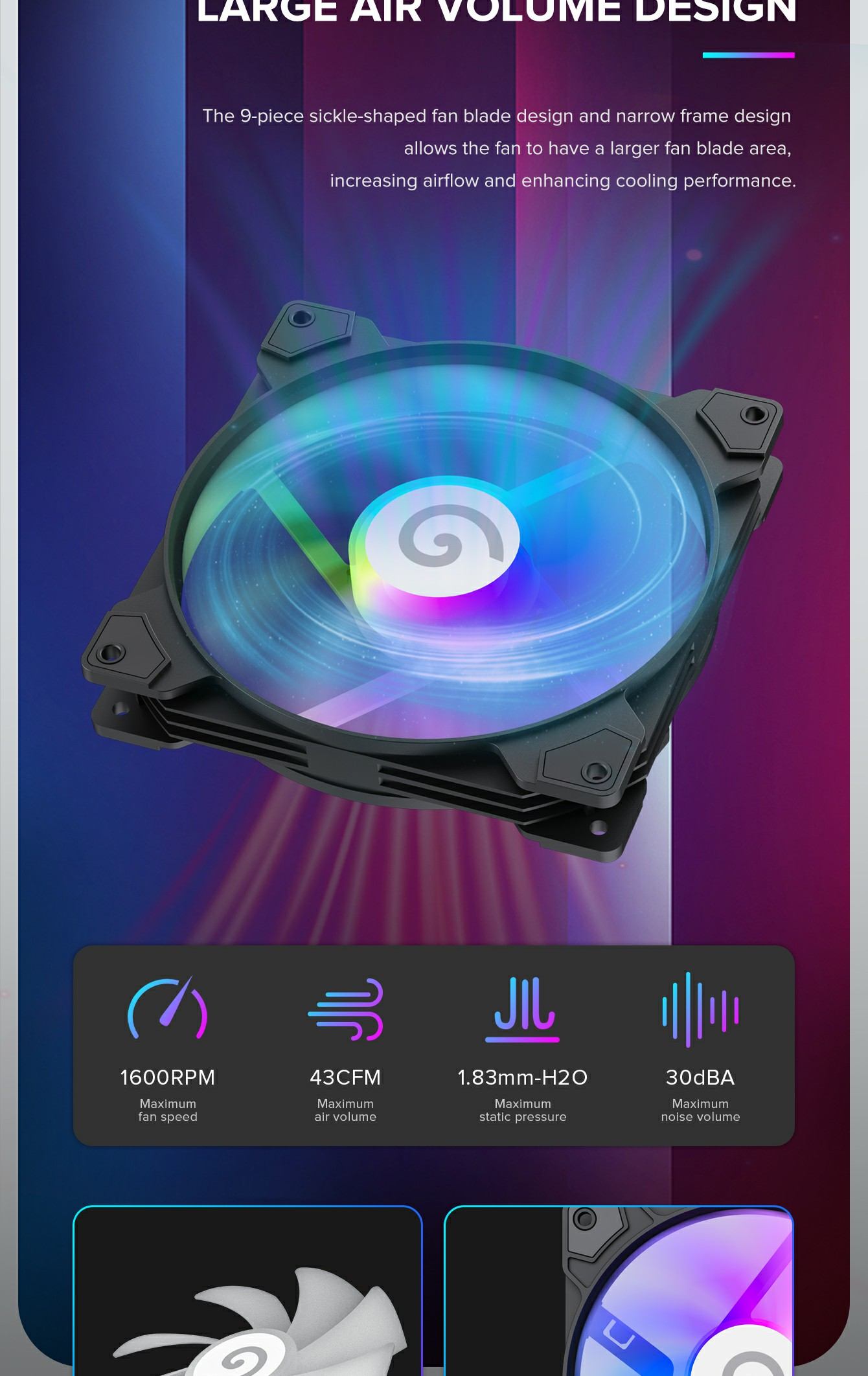 GAMEMAX FN14A-S5 140mm Addressable RGB LED Case Fan