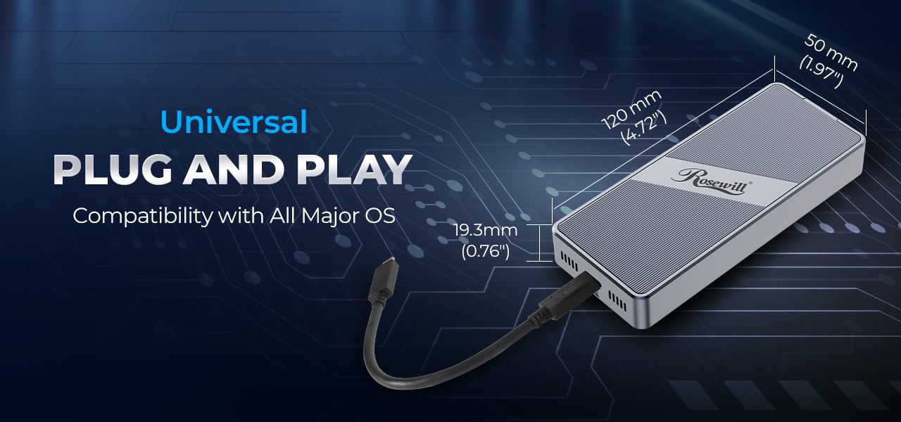 Rosewill 40Gbps USB4 Thunderbolt External SSD Enclosure