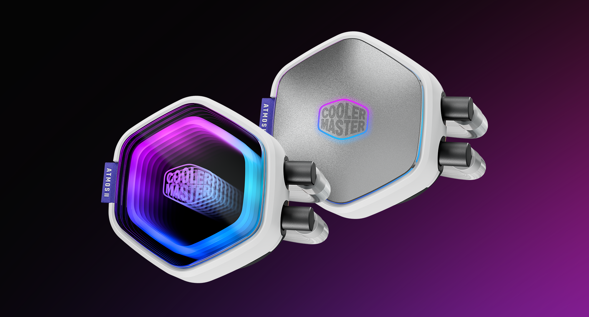 Cooler Master Atmos II 360 White VRM Fan FreeForm 2.0 AIO CPU Liquid Cooler