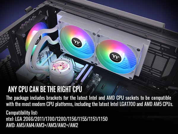 Thermaltake TH280 V2 Ultra ARGB Snow CL-W406-PL14SW-A Liquid Cooler