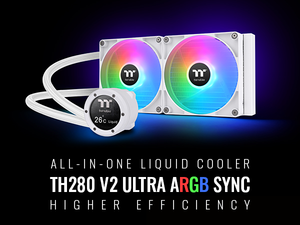 Thermaltake TH280 V2 Ultra ARGB Snow CL-W406-PL14SW-A Liquid Cooler