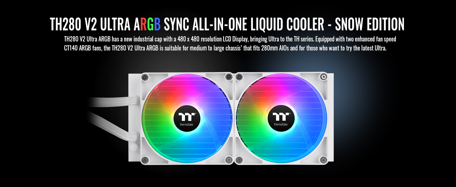Thermaltake TH280 V2 Ultra ARGB Snow CL-W406-PL14SW-A Liquid Cooler