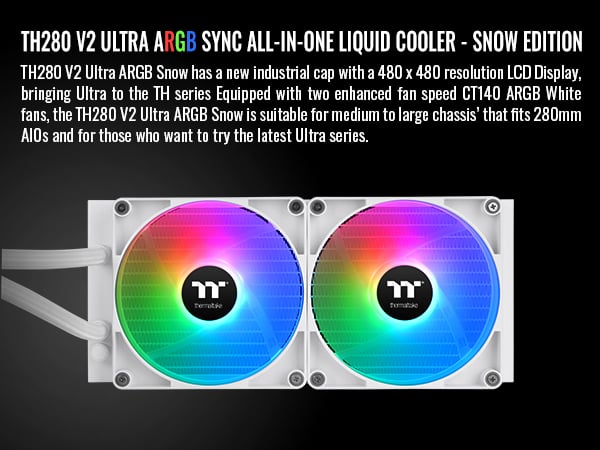 Thermaltake TH280 V2 Ultra ARGB Snow CL-W406-PL14SW-A Liquid Cooler