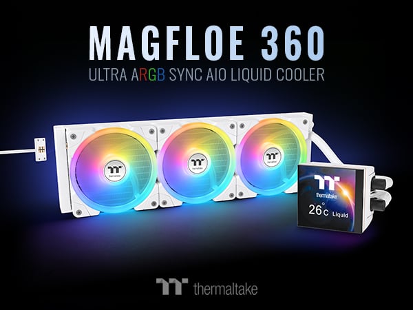 Thermaltake MAGFloe 360 Ultra Snow ARGB Sync AIO Liquid Cooler