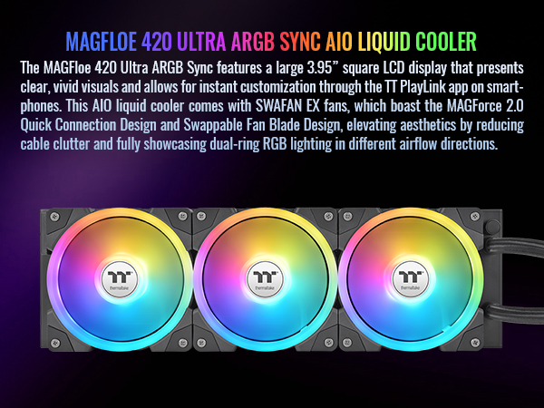 Thermaltake MAGFloe 420 Ultra ARGB Sync AIO Liquid Cooler